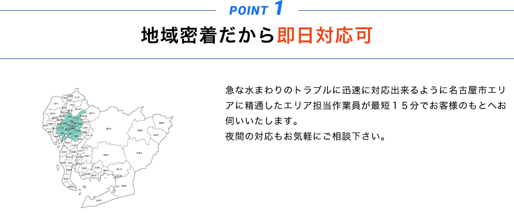地域密着だから即日対応可