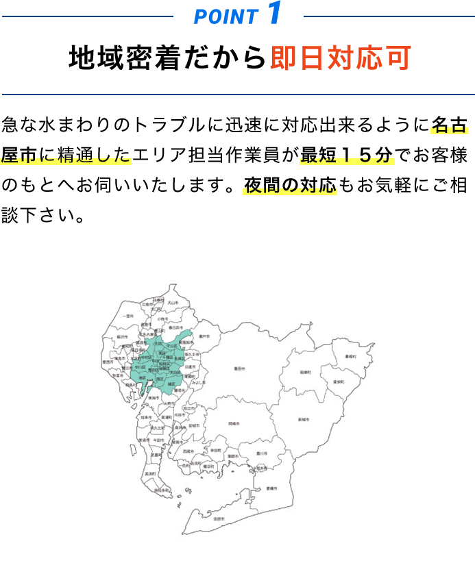 地域密着だから即日対応可